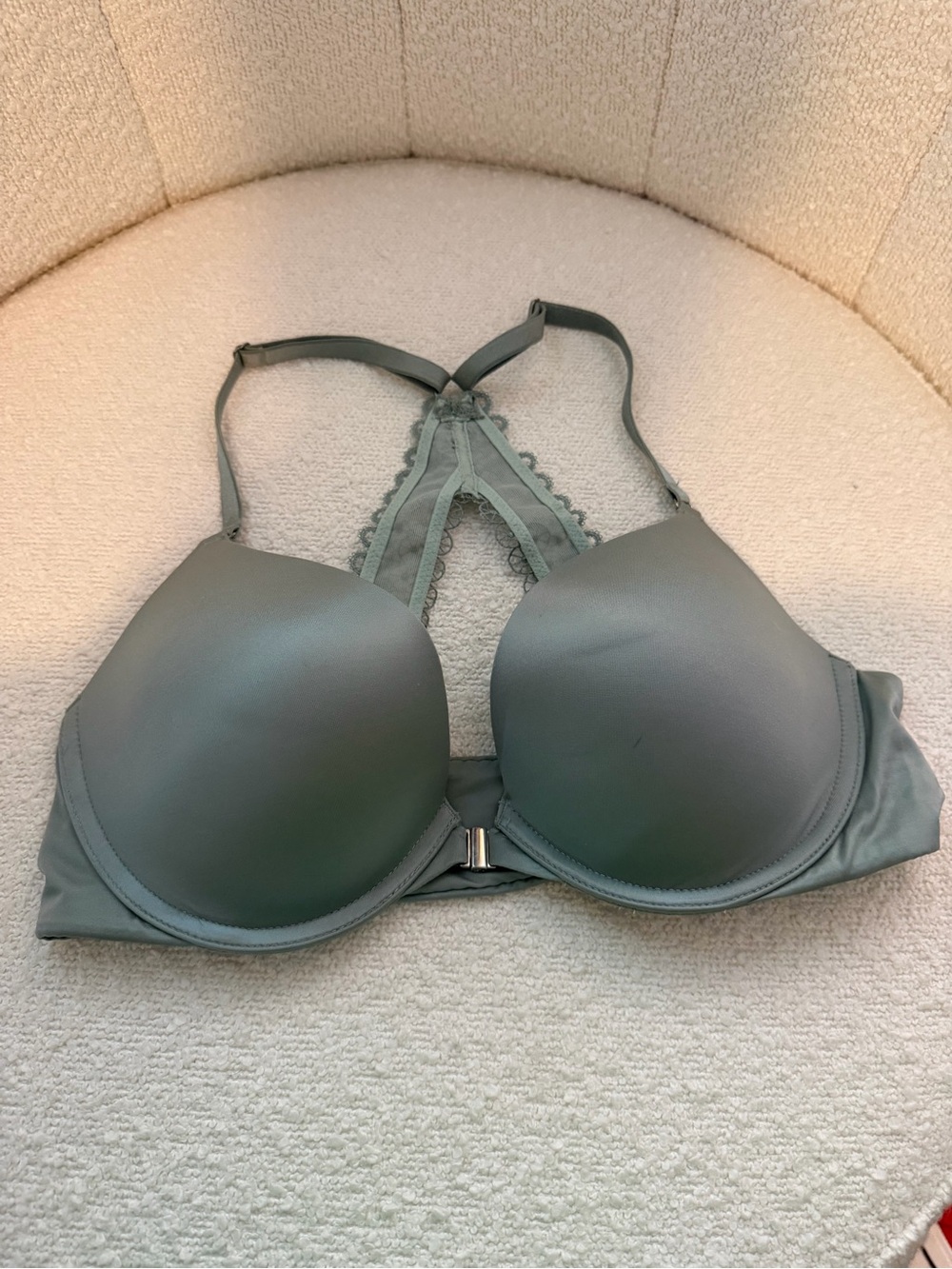 Victoria's Secret Front-Close Racerback Bra in Sage